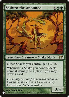 Seshiro the Anointed card from The List Reprints