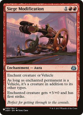 Siege Modification card from The List Reprints