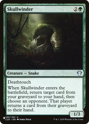 Skullwinder card from The List Reprints