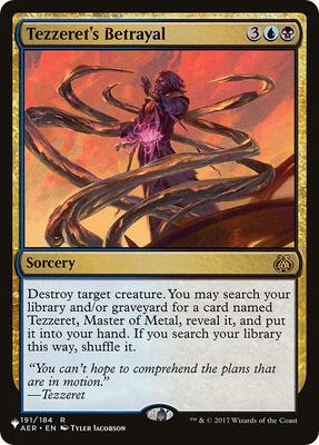 Tezzeret's Betrayal card from The List Reprints