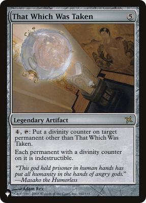 That Which Was Taken card from The List Reprints