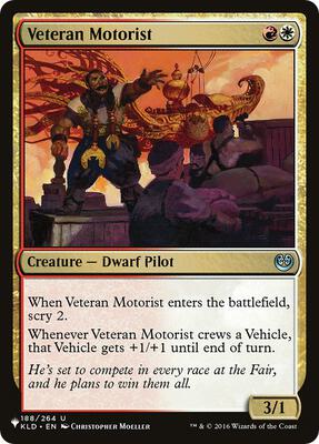 Veteran Motorist card from The List Reprints