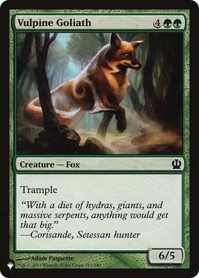 Vulpine Goliath card from The List Reprints