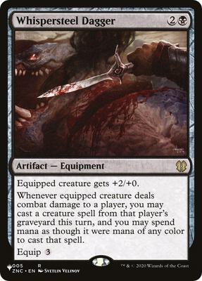 Whispersteel Dagger card from The List Reprints