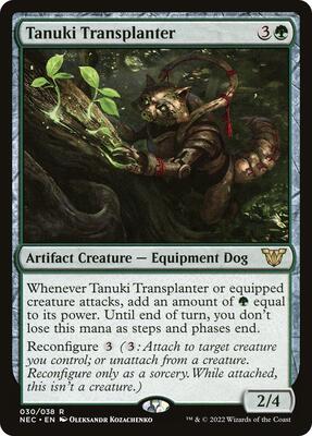 Tanuki Transplanter card from Commander: Kamigawa: Neon Dynasty