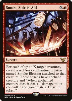 Smoke Spirits' Aid card from Commander: Kamigawa: Neon Dynasty