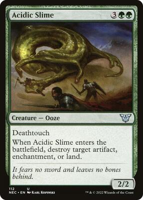 Acidic Slime card from Commander: Kamigawa: Neon Dynasty