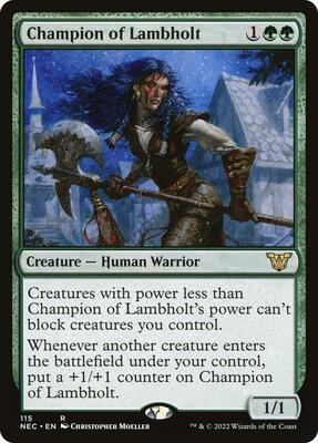 Champion of Lambholt card from Commander: Kamigawa: Neon Dynasty