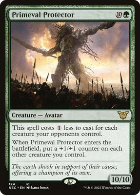 Primeval Protector card from Commander: Kamigawa: Neon Dynasty