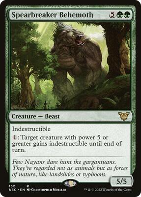 Spearbreaker Behemoth card from Commander: Kamigawa: Neon Dynasty