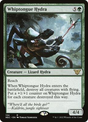 Whiptongue Hydra card from Commander: Kamigawa: Neon Dynasty