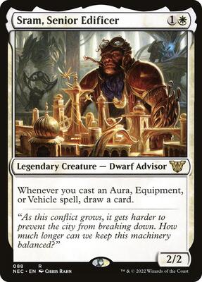 Sram, Senior Edificer card from Commander: Kamigawa: Neon Dynasty