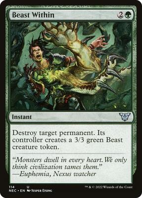Beast Within card from Commander: Kamigawa: Neon Dynasty