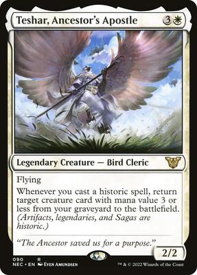 Teshar, Ancestor's Apostle card from Commander: Kamigawa: Neon Dynasty