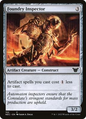 Foundry Inspector card from Commander: Kamigawa: Neon Dynasty