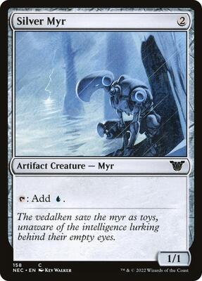 Silver Myr card from Commander: Kamigawa: Neon Dynasty