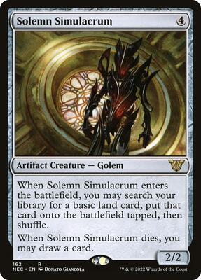 Solemn Simulacrum card from Commander: Kamigawa: Neon Dynasty