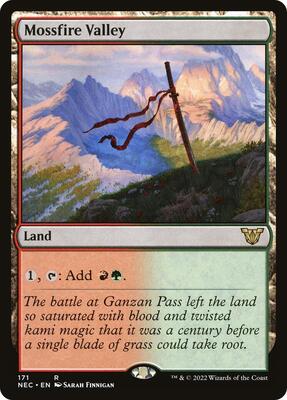Mossfire Valley card from Commander: Kamigawa: Neon Dynasty