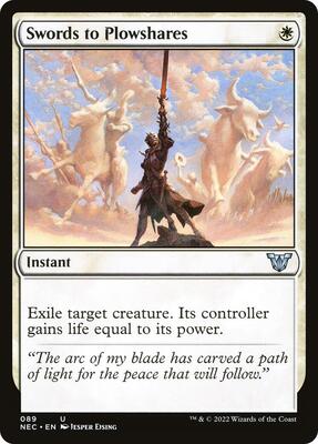 Swords to Plowshares card from Commander: Kamigawa: Neon Dynasty