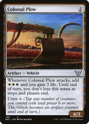 Colossal Plow card from Commander: Kamigawa: Neon Dynasty
