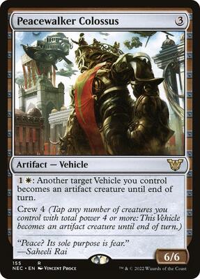 Peacewalker Colossus card from Commander: Kamigawa: Neon Dynasty