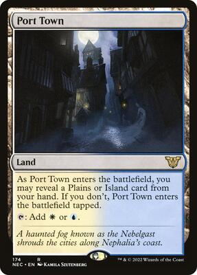 Port Town card from Commander: Kamigawa: Neon Dynasty