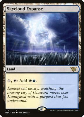 Skycloud Expanse card from Commander: Kamigawa: Neon Dynasty