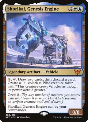 Shorikai, Genesis Engine card from Commander: Kamigawa: Neon Dynasty
