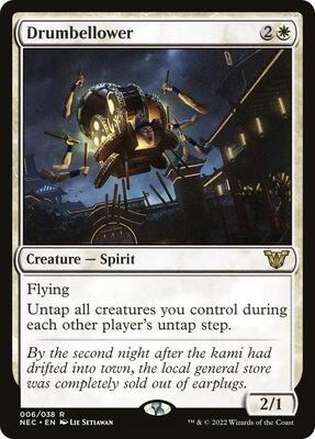 Drumbellower card from Commander: Kamigawa: Neon Dynasty