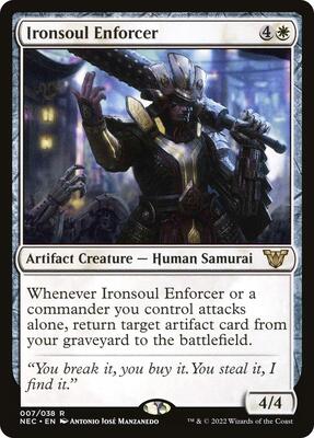 Ironsoul Enforcer card from Commander: Kamigawa: Neon Dynasty