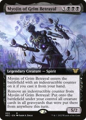 Myojin of Grim Betrayal (Extended Art) card from Commander: Kamigawa: Neon Dynasty