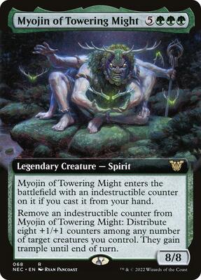 Myojin of Towering Might (Extended Art) card from Commander: Kamigawa: Neon Dynasty
