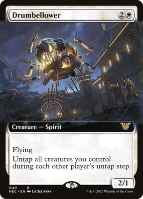 Drumbellower (Extended Art) card from Commander: Kamigawa: Neon Dynasty