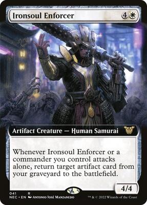 Ironsoul Enforcer (Extended Art) card from Commander: Kamigawa: Neon Dynasty