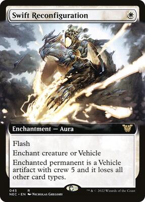 Swift Reconfiguration (Extended Art) card from Commander: Kamigawa: Neon Dynasty