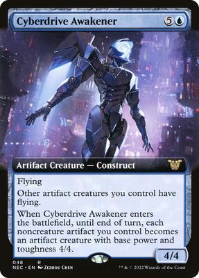 Cyberdrive Awakener (Extended Art) card from Commander: Kamigawa: Neon Dynasty