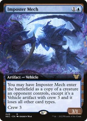 Imposter Mech (Extended Art) card from Commander: Kamigawa: Neon Dynasty