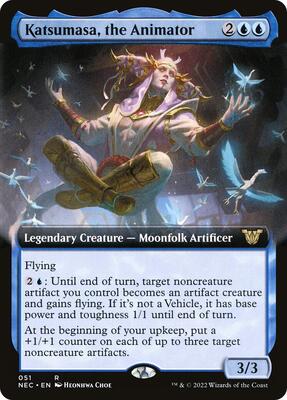 Katsumasa, the Animator (Extended Art) card from Commander: Kamigawa: Neon Dynasty