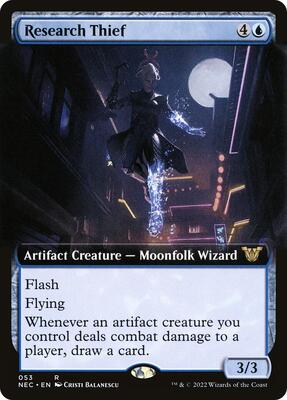 Research Thief (Extended Art) card from Commander: Kamigawa: Neon Dynasty