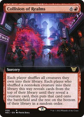 Collision of Realms (Extended Art) card from Commander: Kamigawa: Neon Dynasty