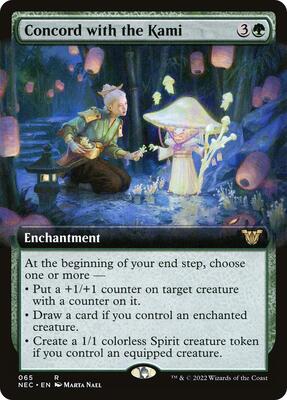 Concord with the Kami (Extended Art) card from Commander: Kamigawa: Neon Dynasty