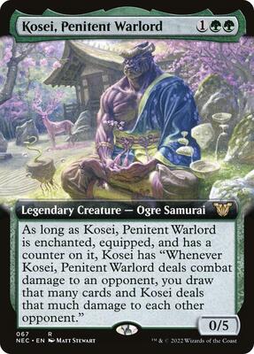 Kosei, Penitent Warlord (Extended Art) card from Commander: Kamigawa: Neon Dynasty