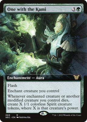 One with the Kami (Extended Art) card from Commander: Kamigawa: Neon Dynasty