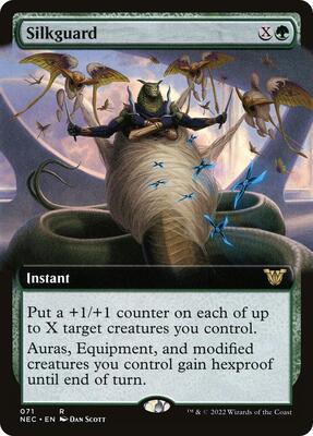 Silkguard (Extended Art) card from Commander: Kamigawa: Neon Dynasty