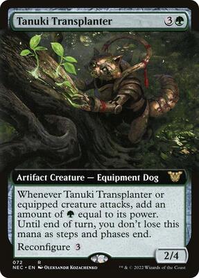 Tanuki Transplanter (Extended Art) card from Commander: Kamigawa: Neon Dynasty
