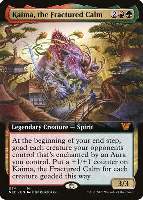 Kaima, the Fractured Calm (Extended Art) card from Commander: Kamigawa: Neon Dynasty
