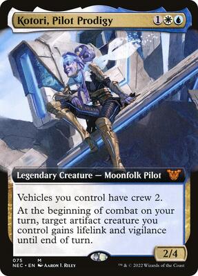 Kotori, Pilot Prodigy (Extended Art) card from Commander: Kamigawa: Neon Dynasty