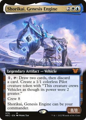 Shorikai, Genesis Engine (Extended Art) card from Commander: Kamigawa: Neon Dynasty