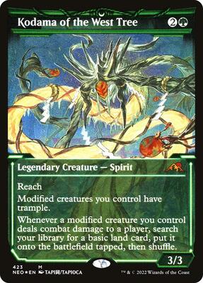 Kodama of the West Tree (Showcase) (Foil Etched) card from Kamigawa: Neon Dynasty