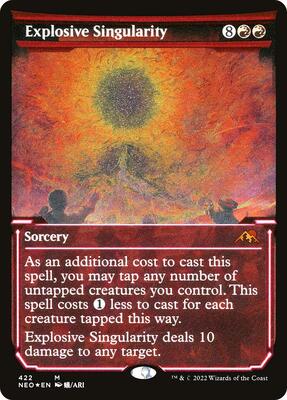 Explosive Singularity (Showcase) (Foil Etched) card from Kamigawa: Neon Dynasty